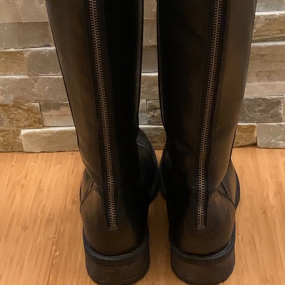 UGG Black Leather Knee-High Seldon Boots - Picture 8 of 10